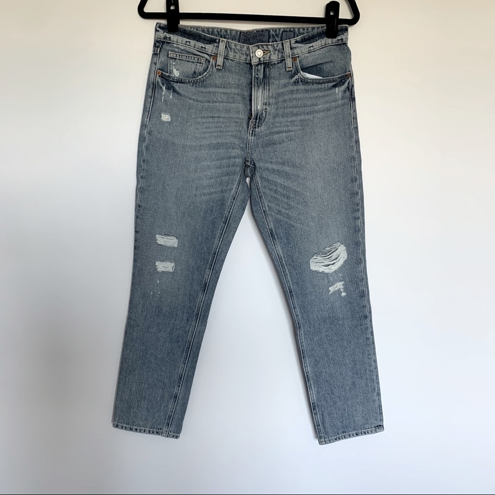 Lucky Brand Low Rise Mom Jeans with Rips